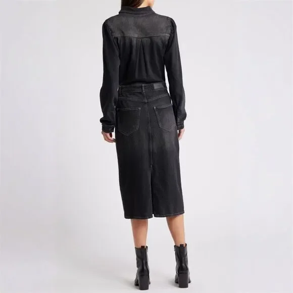 RAILS Beverly Long Sleeve Denim Shirt Dress - coffeafoods.com